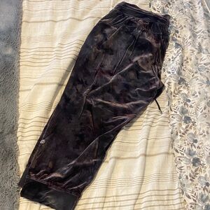 Lululemon Black Velvet Tie-Dye Joggers